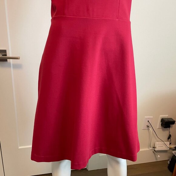 Brooks Brothers Sleeveless Boat Nk Fit & Flare Rayon Nylon Blend Dress Red Sz 6 - Picture 4 of 14